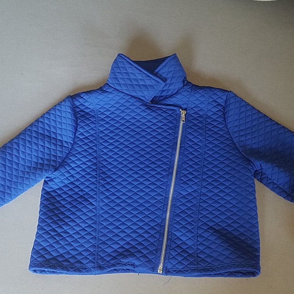 Girls quilted textured jacket